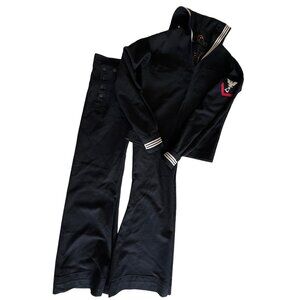 Vintage US Navy Enlisted Wool Uniform Crackerjack Pants Shirt Custom Embroidery